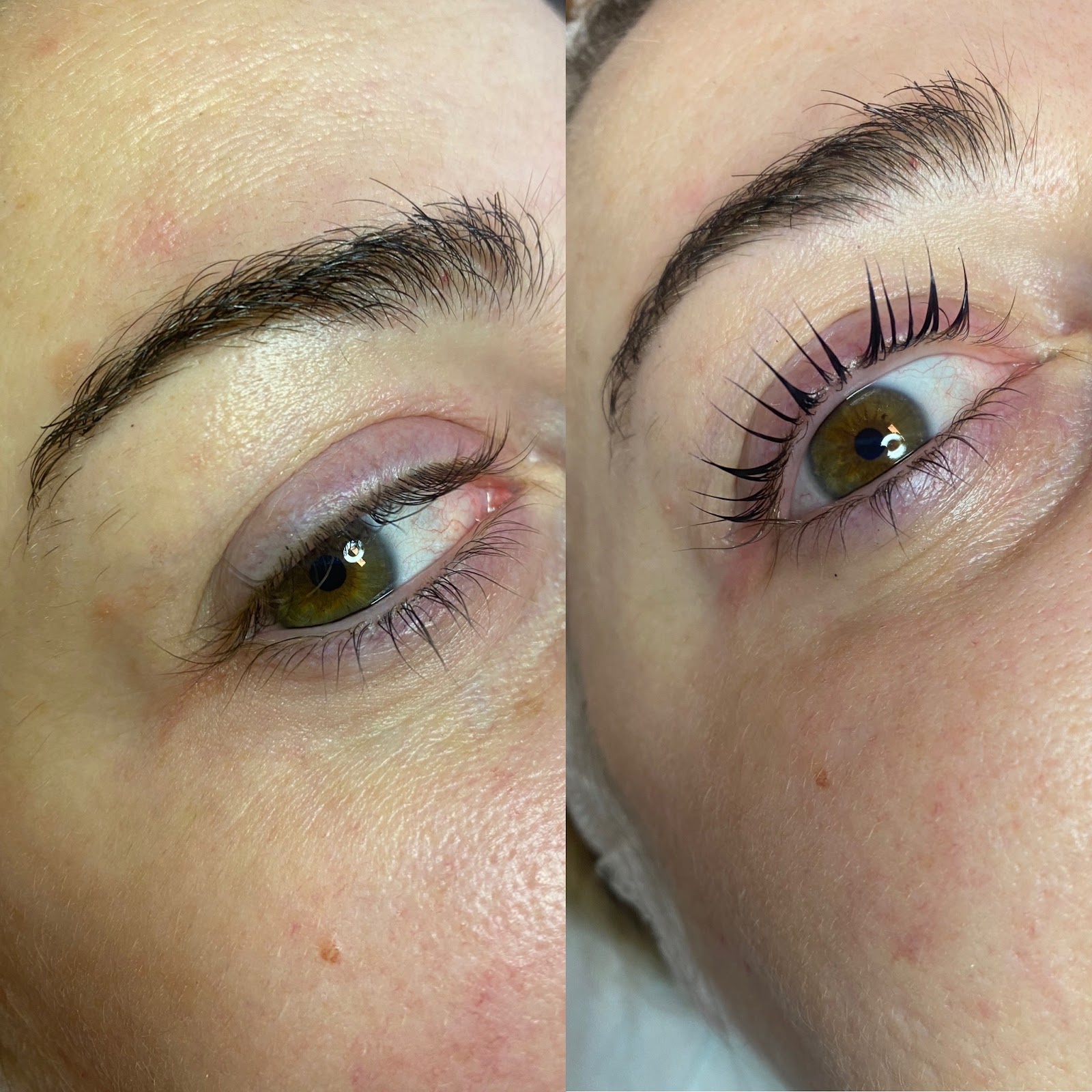 Trattamento ciglia — prima e dopo
